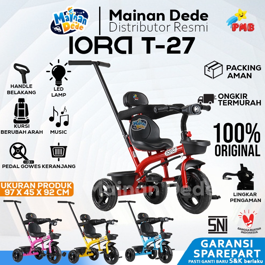Sepeda Roda Tiga Anak PMB IORA TC 06 Tricycle Murah TC-06 TC06 IORA T27