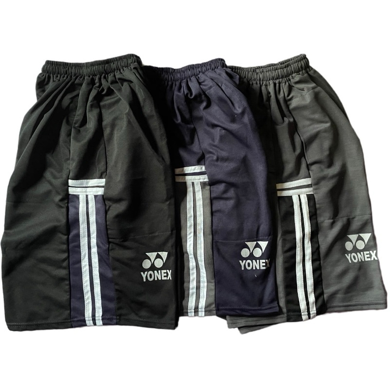 Celana pendek pria dan wanita motif Yonex