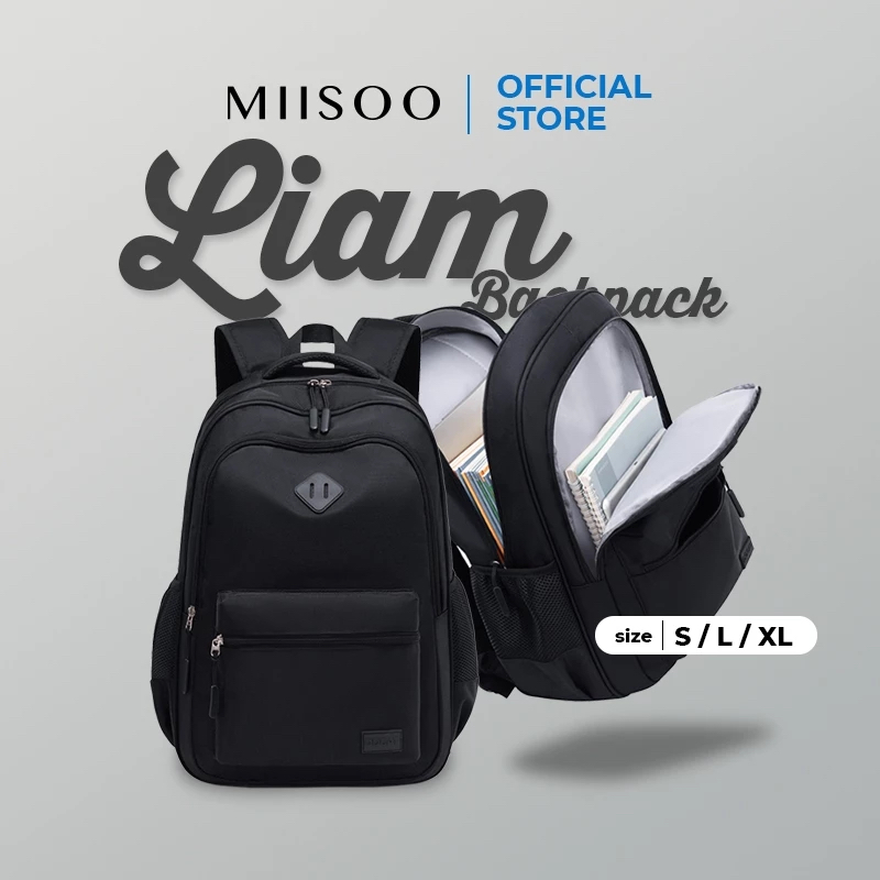 MIISOO LIAM Backpack Tas Ransel/Tas Sekolah/Tas Travel/Backpack Travel/Tas Ransel Pria/Tas Travel Pr
