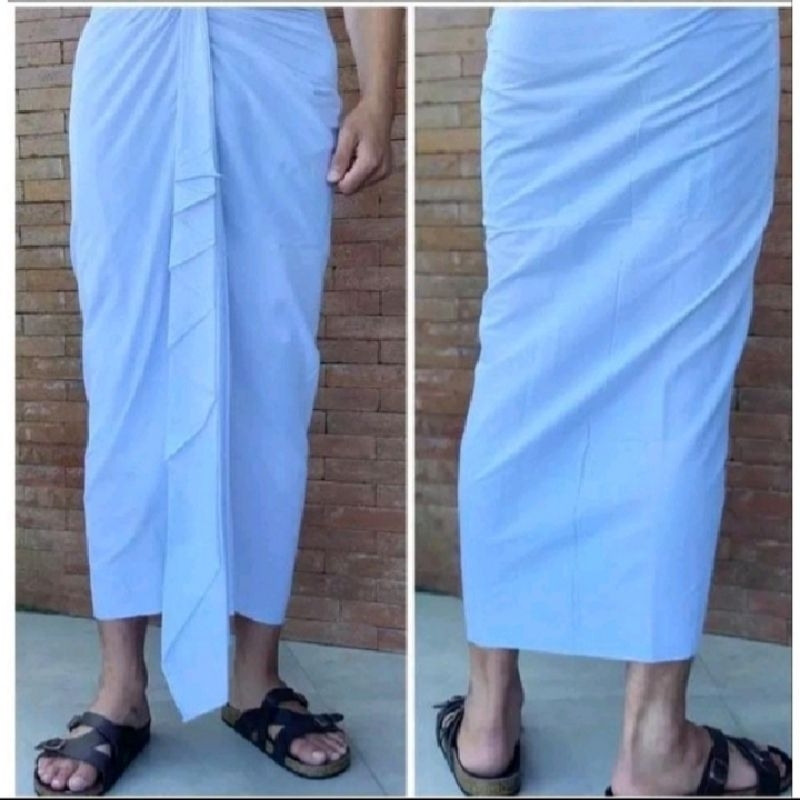 Kamen Katun polos lembaran dan setengah jadi /Hitam Putih/Pakaian Adat Bali