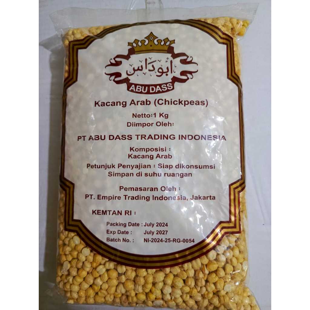 

Kacang Arab 1 kg Chikpeas Expired 2026