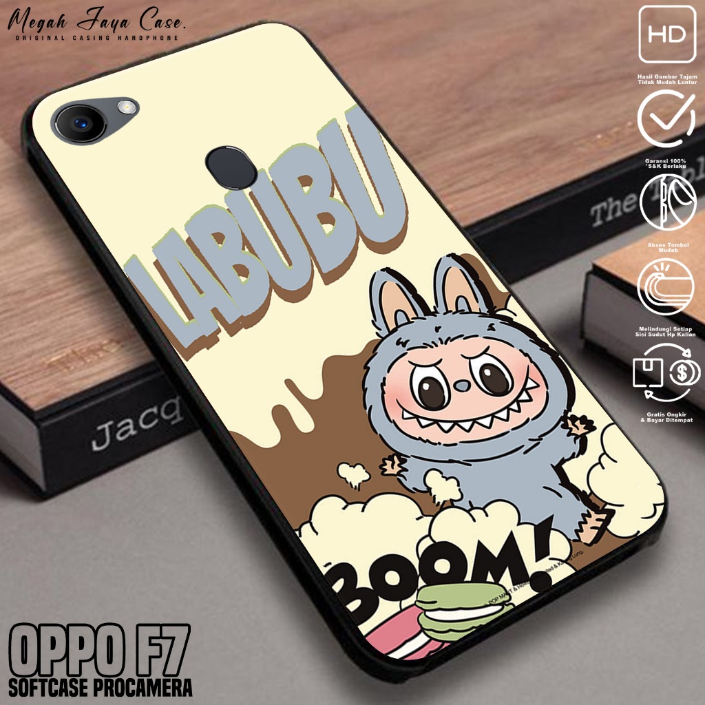 Case OPPO F7 - Softcase Hp OPPO F7 Motif labubu - Casing Hp Oppo F7 -  Silikon Hp Oppo F7 - Kondom H