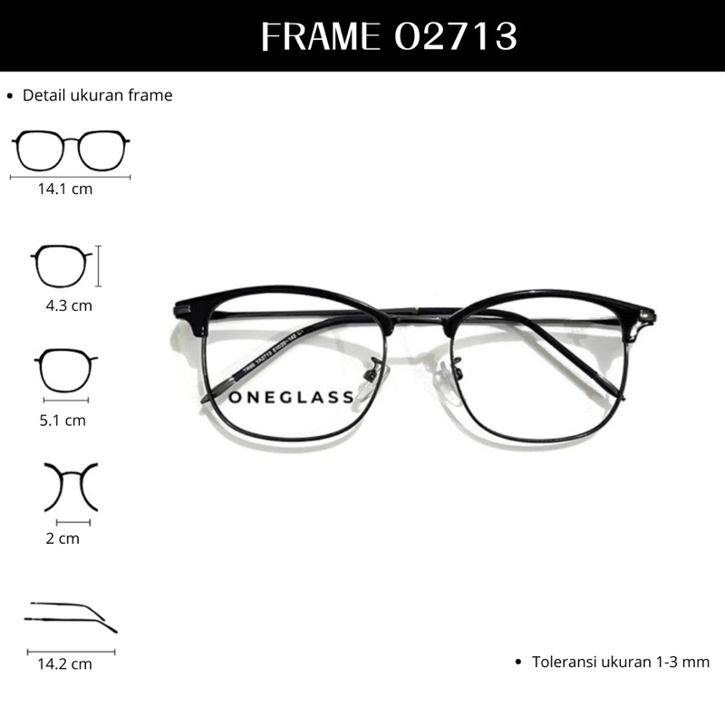 𝗢𝗻𝗲𝗴𝗹𝗮𝘀𝘀 - Frame Kacamata O2713 Unisex