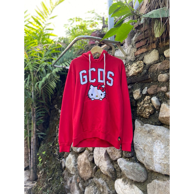 Pullover Hoodie GCDS X Hello Kitty Red Second Original