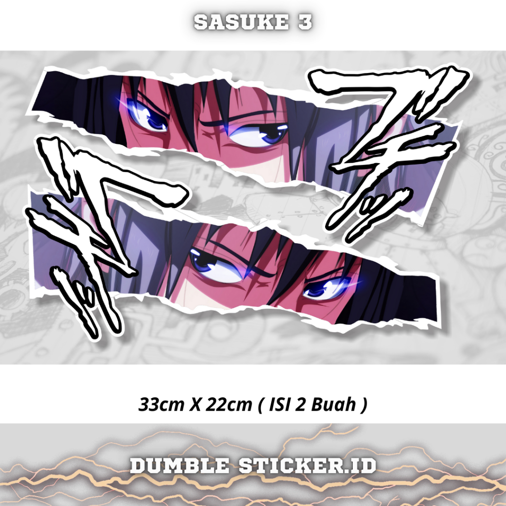 Sticker Stripping All Type Motor Print Cutting Stiker Mata Anime Sasuke Uchiha 3