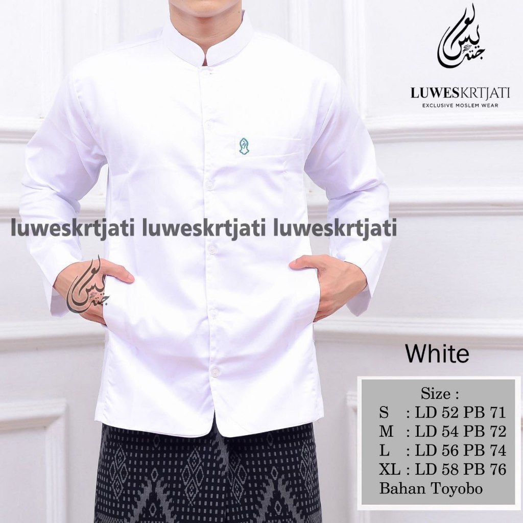 BAJU PRIA KOKO DEWASA MEREK LUWES SEMI JASS SAKU TROMPAH BORDIL KOKO LUWES EXSLUSIVE