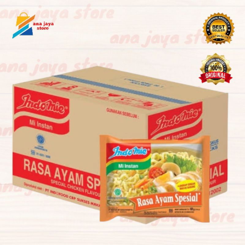 

INDOMIE RASA AYAM SPASIAL MIE INSTAN | INDOMIE AYAM SPECIAL 1 DUS