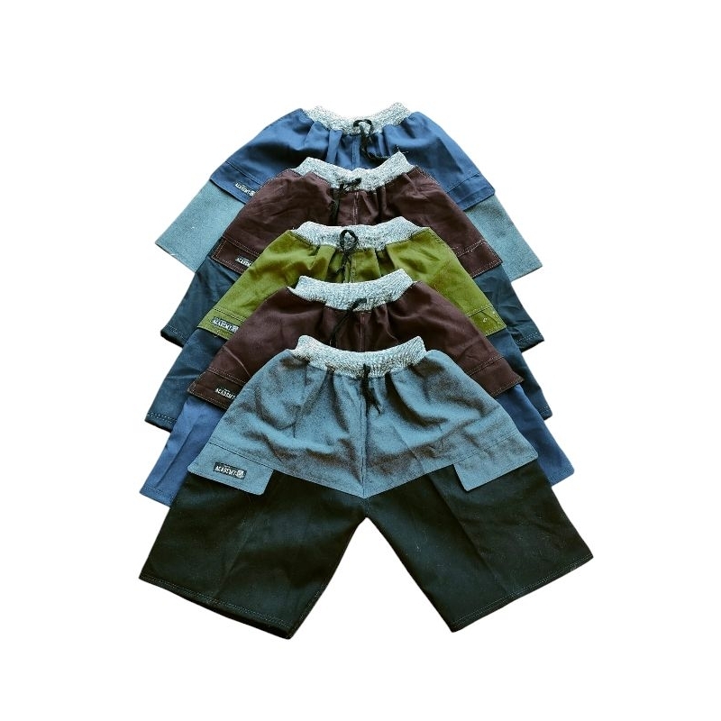 Celana Pendek Anak Pria Cewek Cargo Polos Harian Termurah Terlaris Size Tanggung[ BISA COD ]