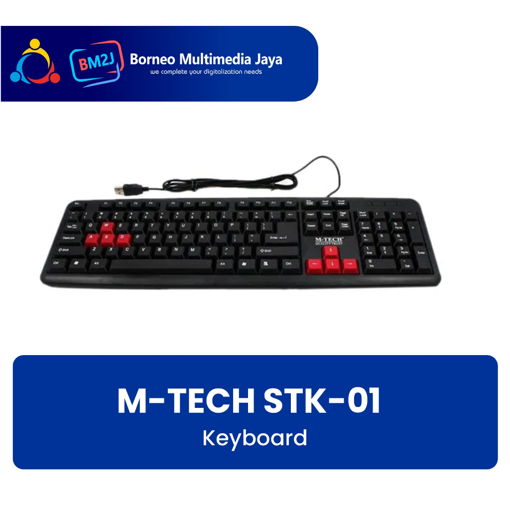 M-Tech Original Keyboard USB Standar for PC Laptop Android - Hitam