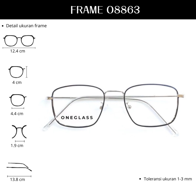 𝗢𝗻𝗲𝗴𝗹𝗮𝘀𝘀 - Frame Kacamata O8863 Unisex