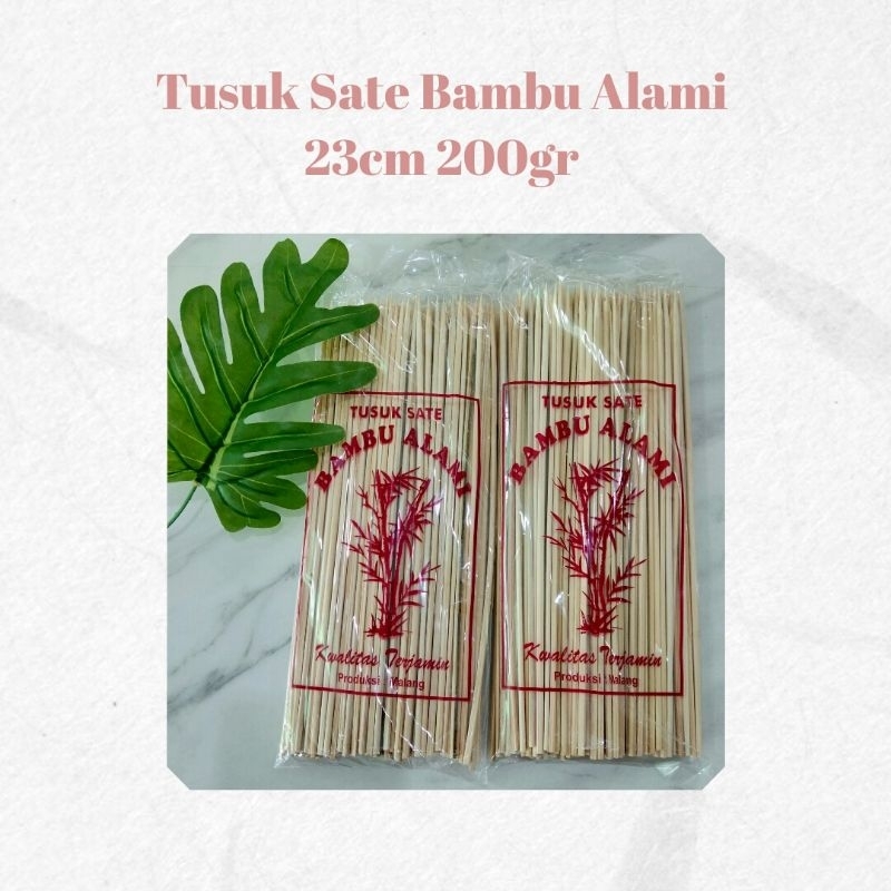 Tusuk Sate Bambu Alami 23cm 200gr