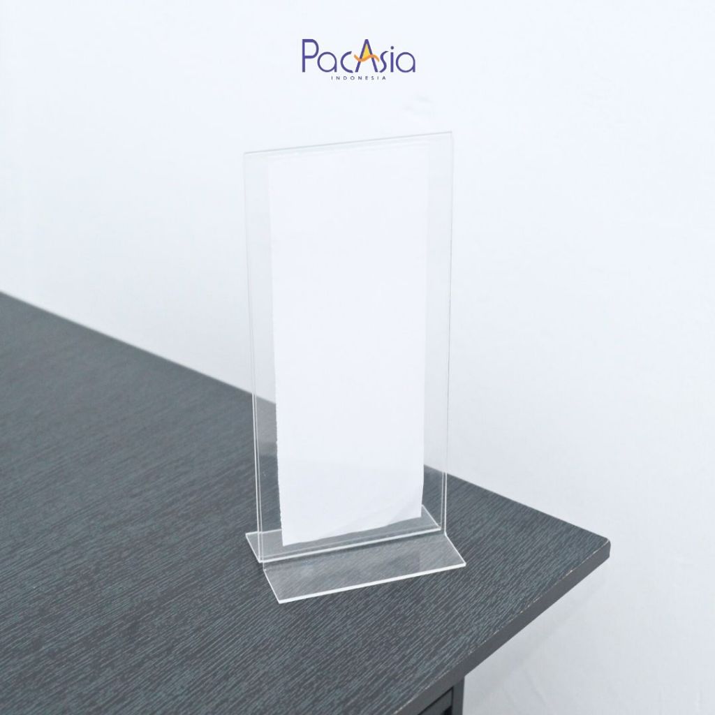 

Acrylic Stand Up Sign Holder 10,5 X 23 Cm/Standup Sign Holder Akrilik/ Stand up Holder Menu-PacAsia