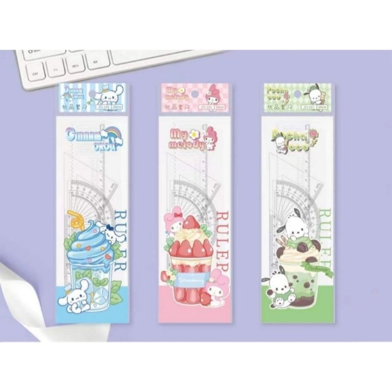 

penggaris set 4 in 1 / penggaris isi 4 pcs