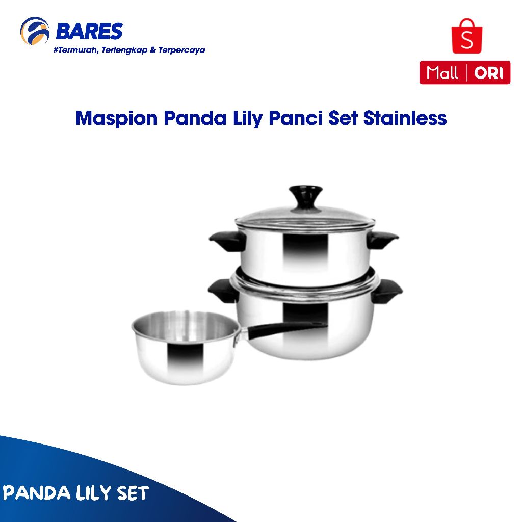 Maspion Panda Lily Panci Set Stainless