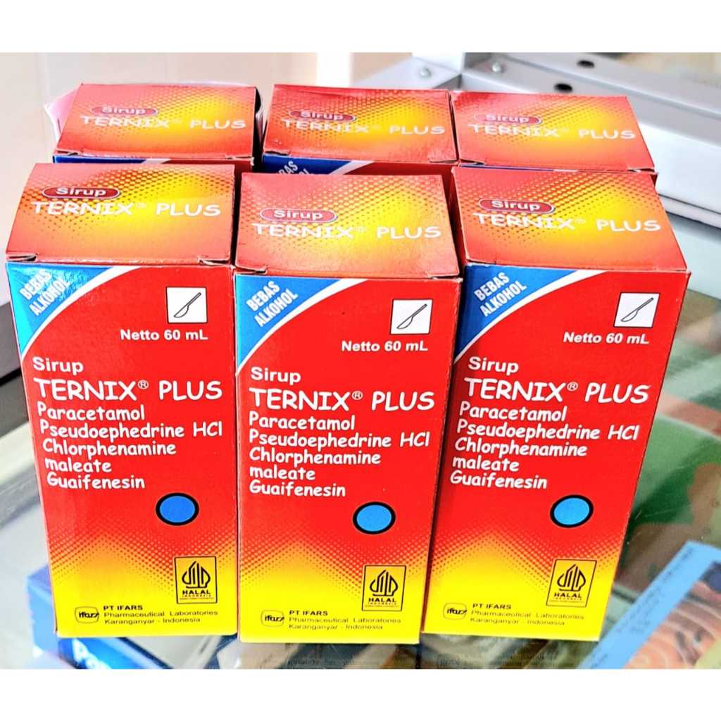 

ternix plus sirup 60ml 4 botol (harga untuk 4 botol)