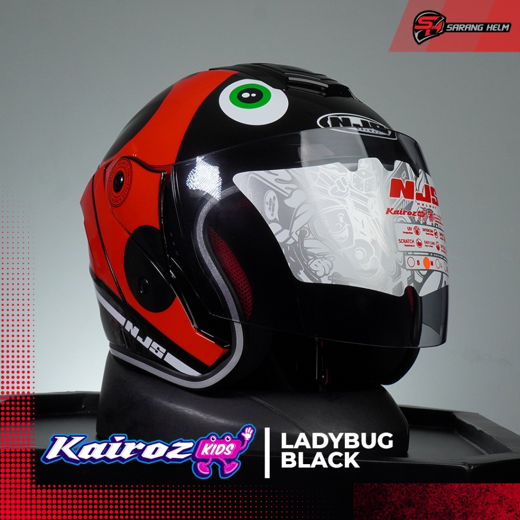 NJS Kairoz Kids Ladybug - Helm Anak | Helm NJS | NJS Anak | Kairoz Anak | Kairoz Motif | Motif Anak 