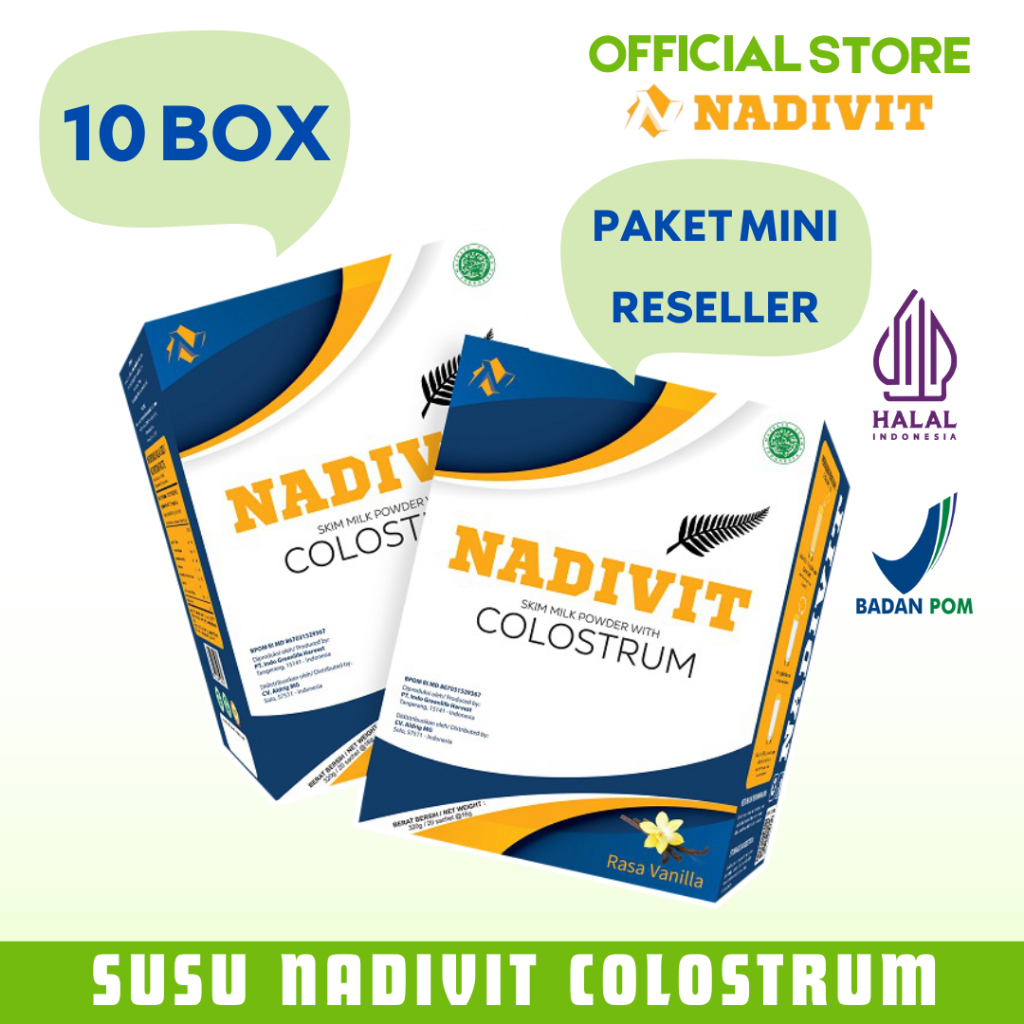 

Paket Mini Reseller Susu Nadivit Colostrum Syaraf Kejepit HNP Best Seller Isi 10 Box