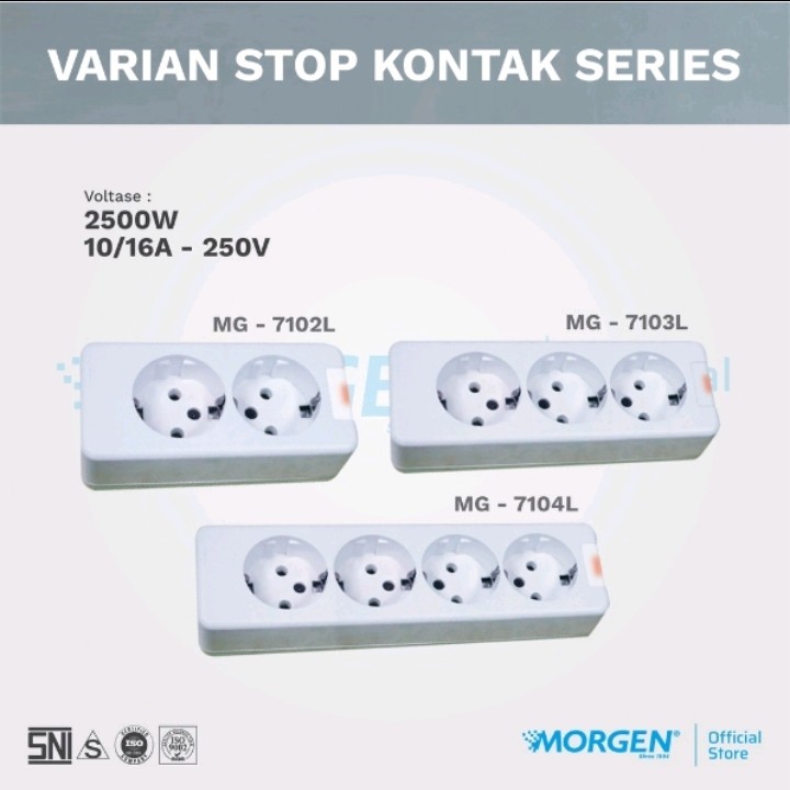 Stop Kontak Lubang Arde + Lampu Morgen