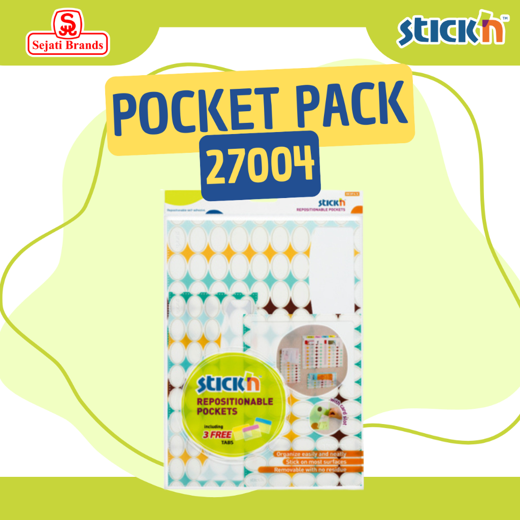

Stick'n Repostionable Pocket Pack 27004 - Tempat Penyimpanan File