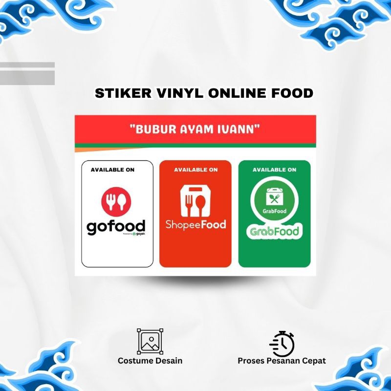 

Stiker Vynil Online Food Toko di Gofood Grabfood Marchant Kedai