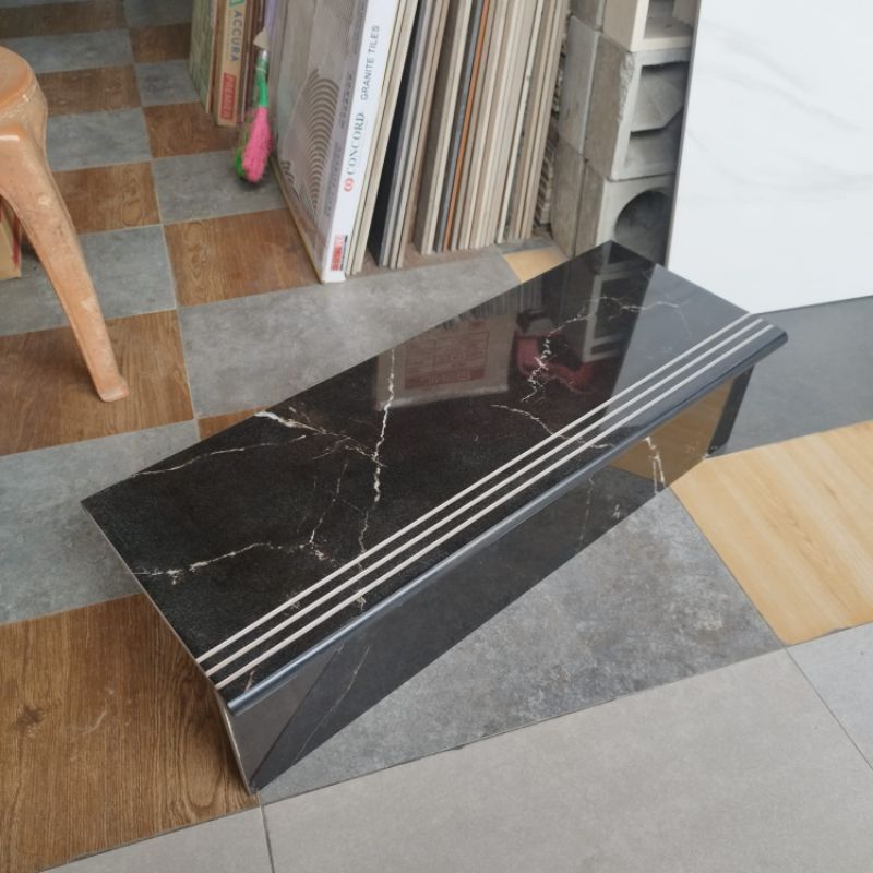 granit tangga busto black doble bevel uk 30×80&20×80