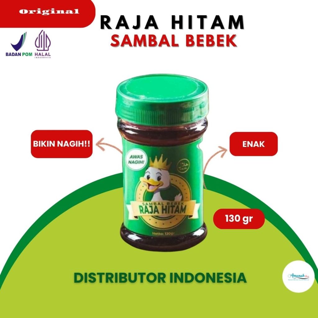 

[BISA COD + GARANSI] [FREE JAHE] SAMBAL BEBEK RAJA HITAM 100% HALAL