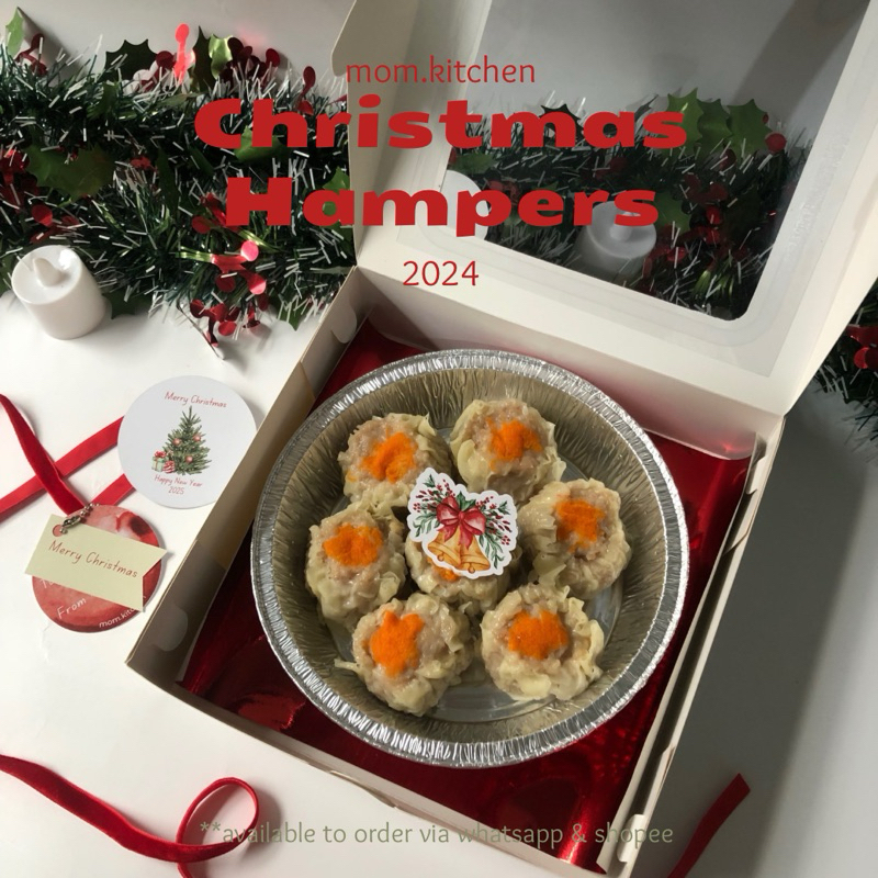 

Christmas Hampers mom.kitchen | hampers siomay dimsum | siomay dimsum ayam udang | siomay dimsum babi udang