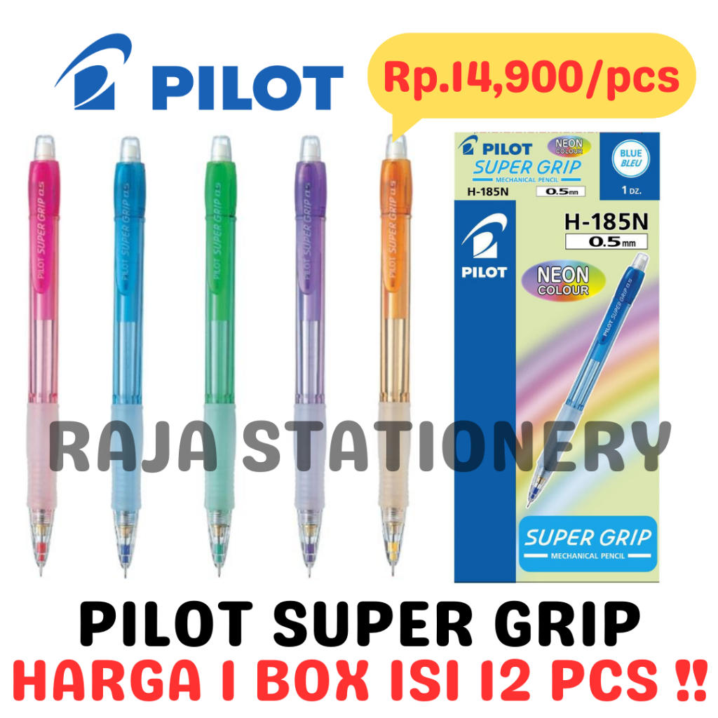 

PILOT SUPER GRIP MECHANICAL PENCIL 0.5 PENSIL MEKANIK PILOT LUSIN H-185 [12PCS]