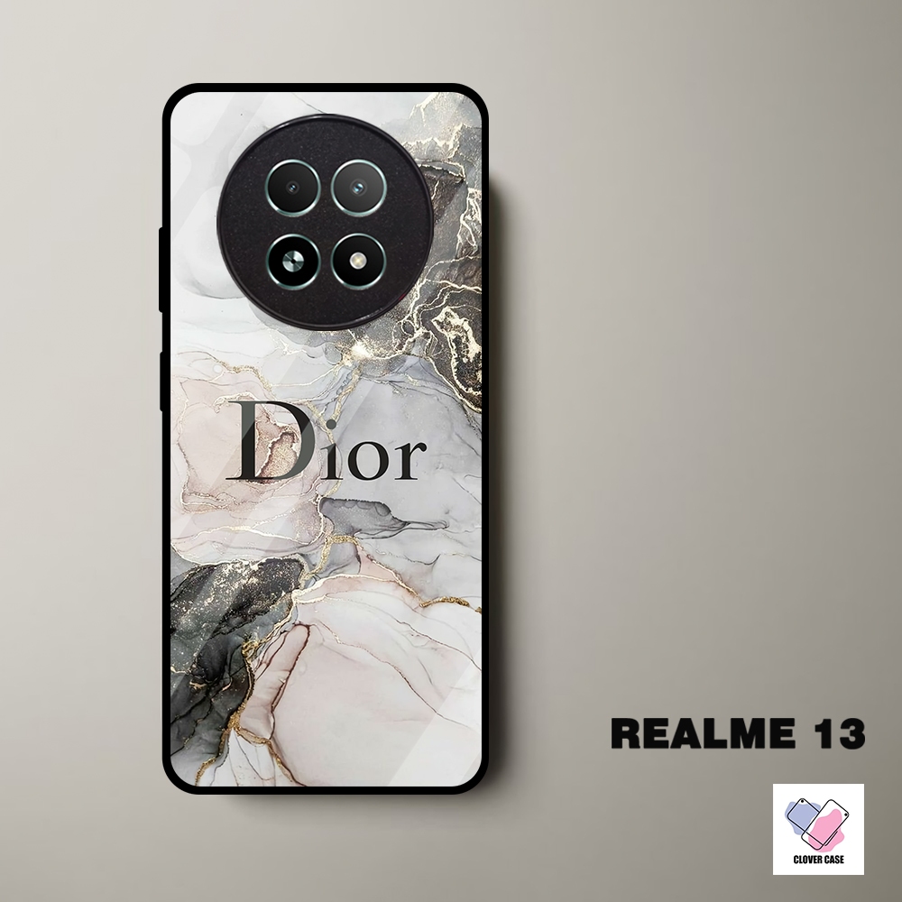[TH41]  Case Glossy Case | REALME 13 | CASE KEKINIAN LUCU |  Casing Hp Kilau Motif DIOR