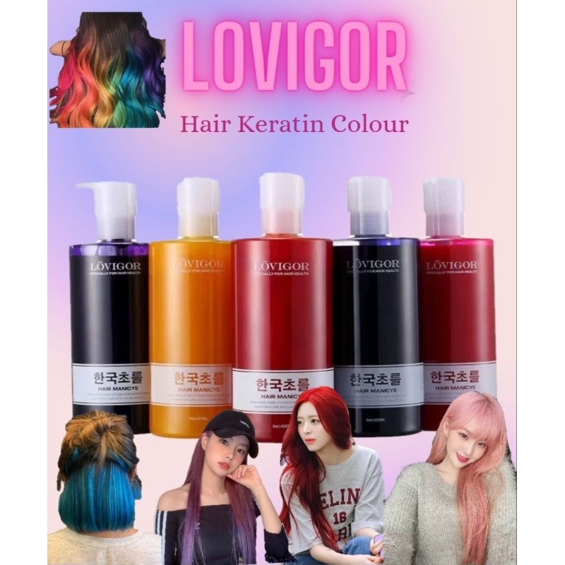 Lovigor Intense Colors Shampo Silver / Liwenyan Shampoo Purple untuk memperbaiki keratin rambut Pewa