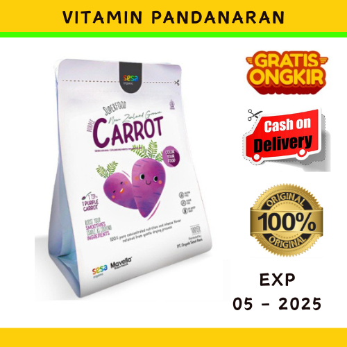

Bubuk Makanan Toping Makanan Mavella Carrot Purple Powder 100 Gram Superfoods Omega3 DHA Anak Topping es krim yogurt Nasi