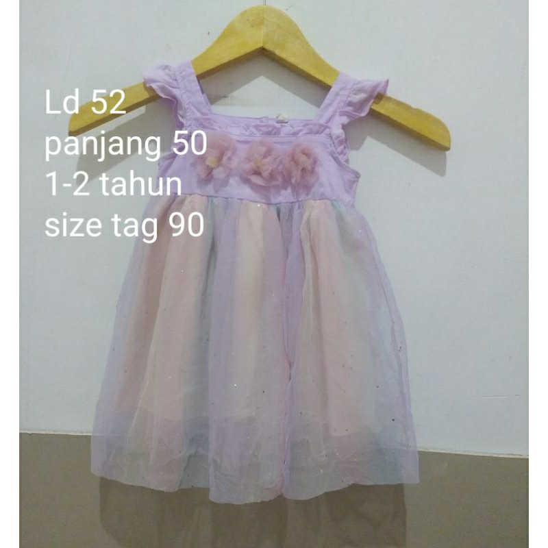 gaun anak 1-2 tahun|gaun anak cantik|baju lucu|dress tutu pelangi|gaun anak lilac|gaun tutu glitter