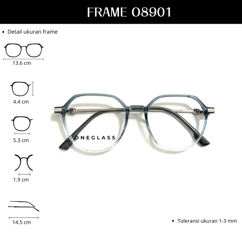 Oneglass - Frame Kacamata O8901 Unisex