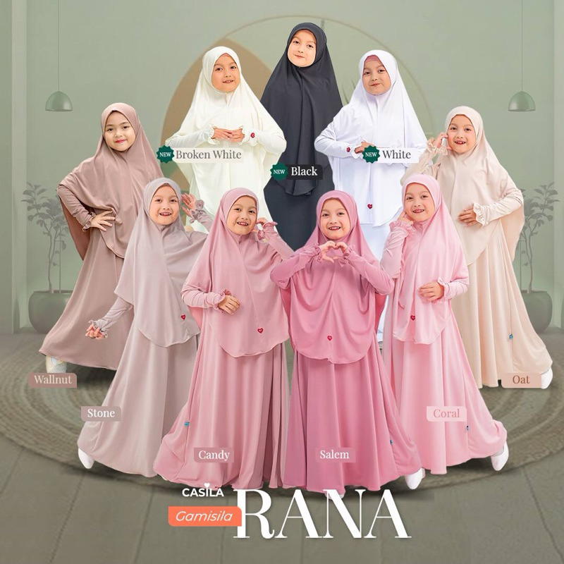 Gamisila Rana | Gamis Polos Anak Perempuan | Gamis Ngaji | Gamis Sekolah Anak | Gamis Jersey Anak Pe