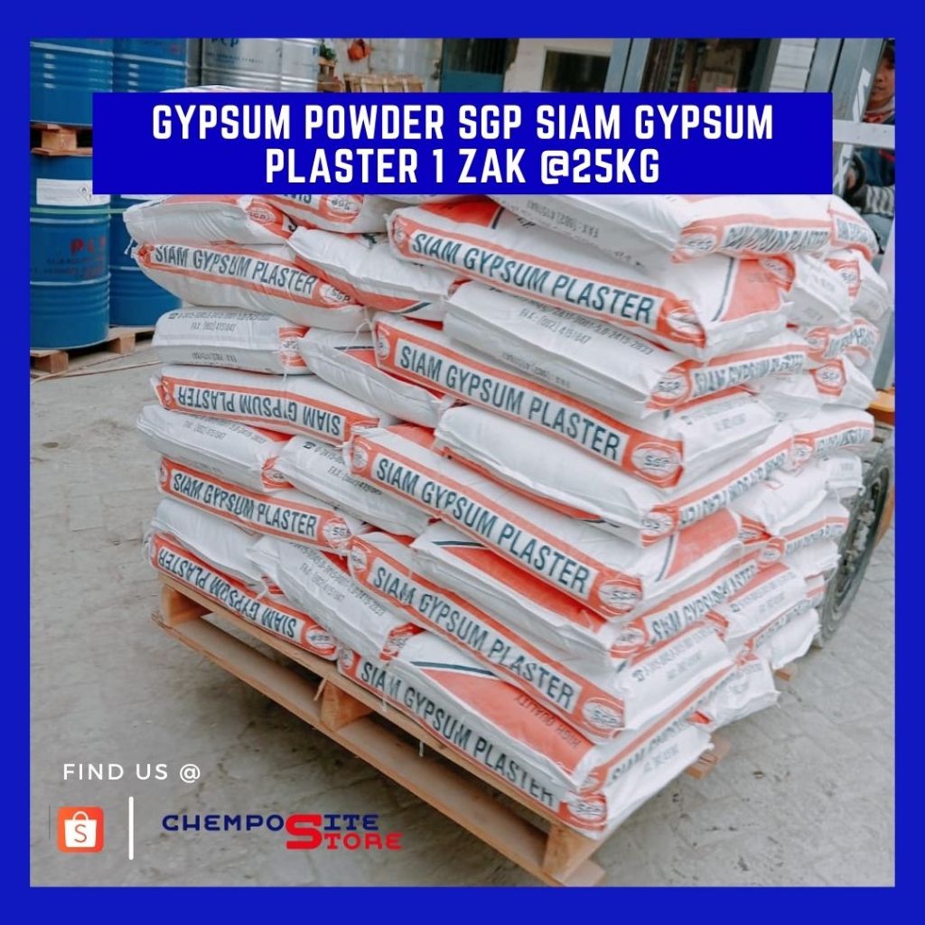 Bubuk CASTING gipsum - gypsum powder SGP SIAM GYPSUM PLASTER 25KG GOJEK