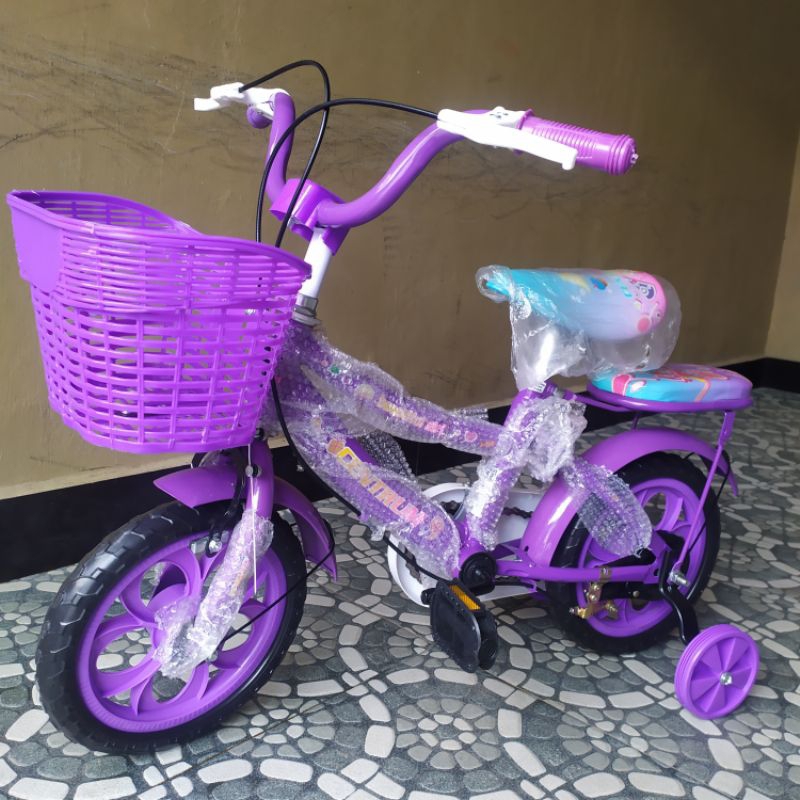 COD/SEPEDA UNGU ANAK/SEPEDA MURAH/SEPEDA ANAK MURAH/SEPEDA ANAK CEWEK UKURAN 12/SEPEDA ANAK CEWEK/SE