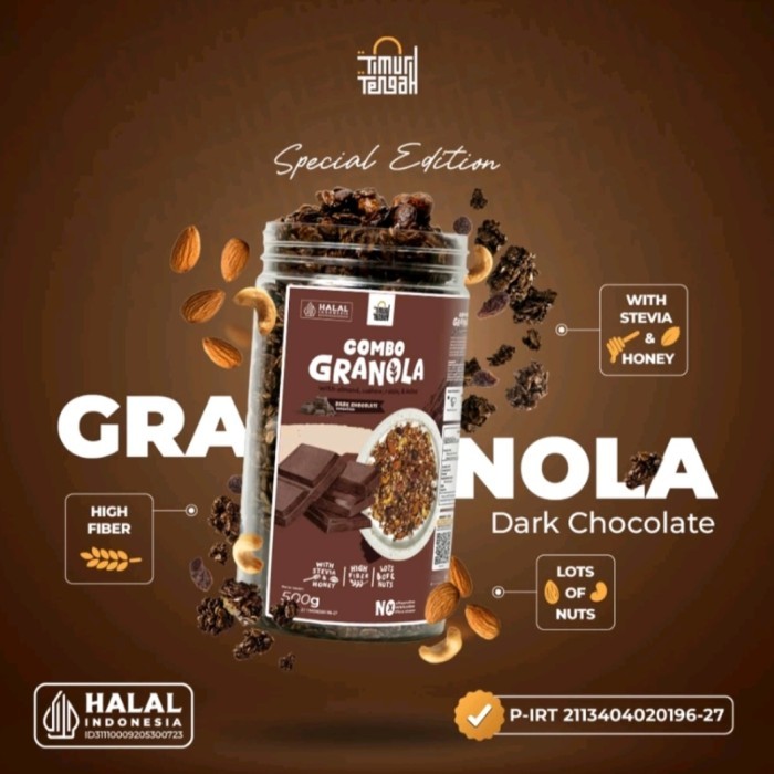 

Timur Tengah Granola Dark Chocolate 500 gr Sereal Makanan Sehat