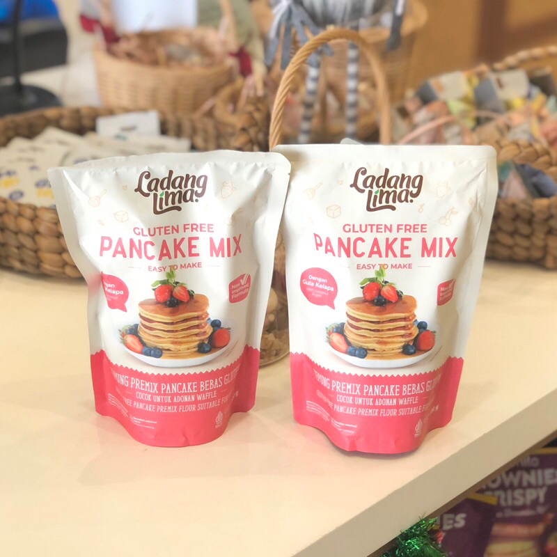 

Pancake Mix 220g - Tepung Pancake Gluten Free Ladang Lima [Kemasan Baru] | Tepung Pancake Organik