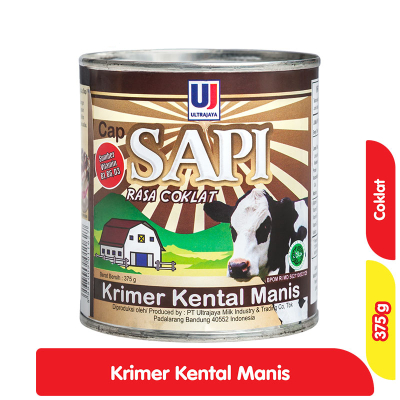 

Ultra Cap Sapi Krimer Kental Manis Cokelat 375 Gr Kaleng 375Gr