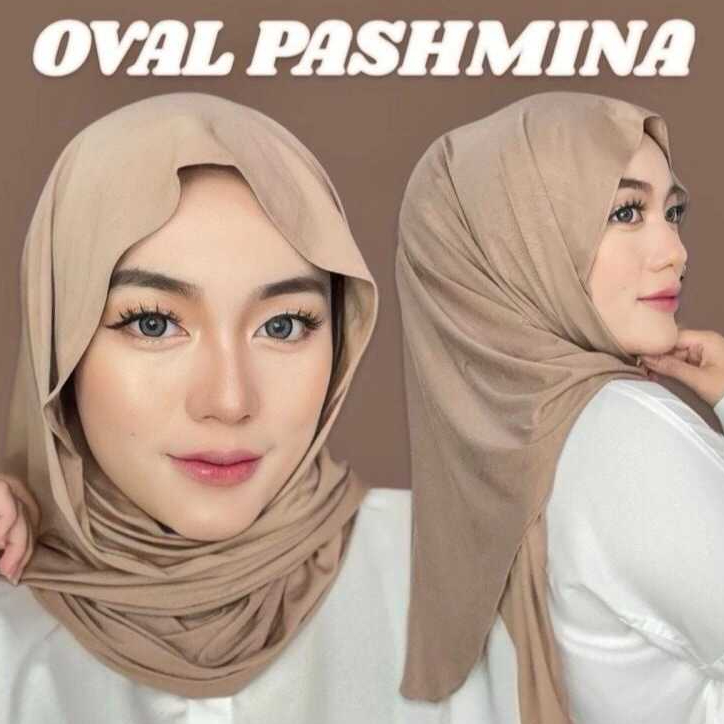 Pashmina Rayon Kaos Oval Shawl/Pashmina Kaos Oval/Pashmina Kaos Style Belakang/Pasmina Oval/Pashmina