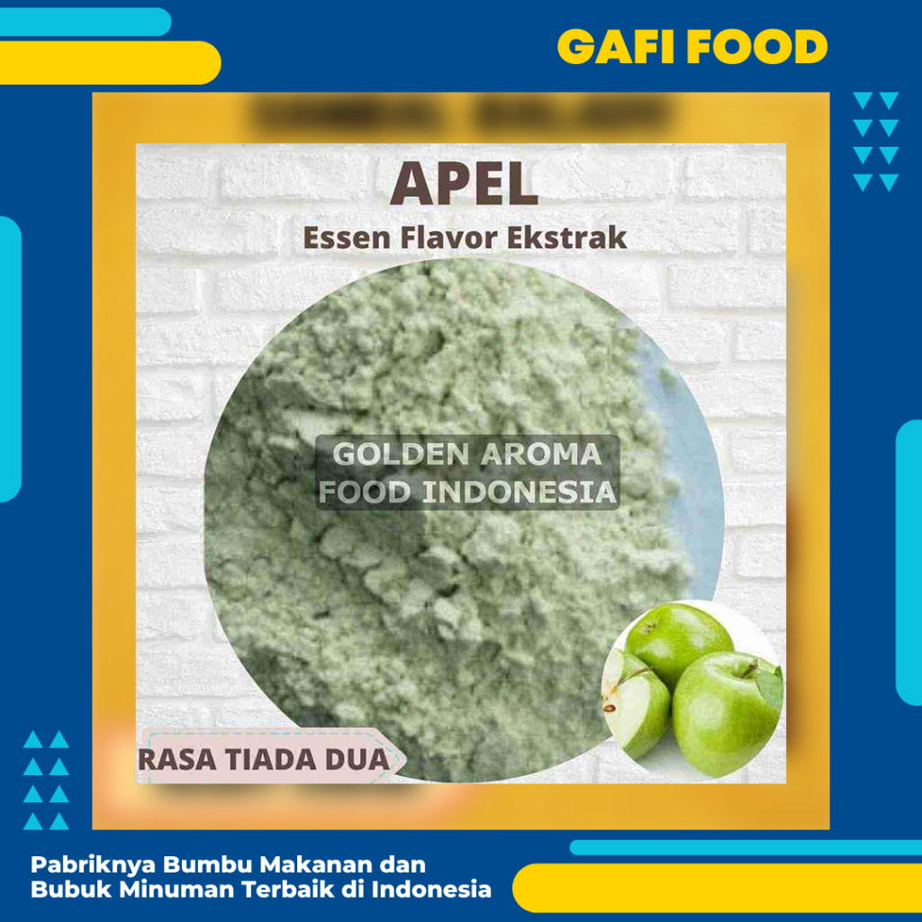

Bubuk Apel Pure Efe1/2 kg Apple Essen Flavor Extract Pure Murah Terbaik ESEN Supplier GAFI Bandung