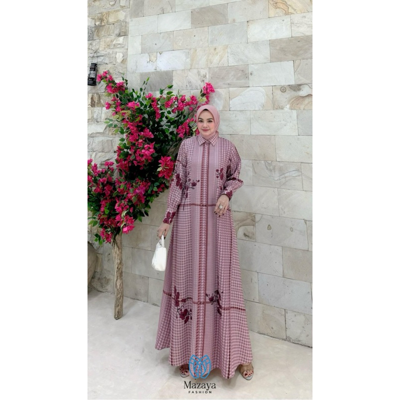 DRESS MOTIF BUNGA/DRESS BY QILLA SYARI