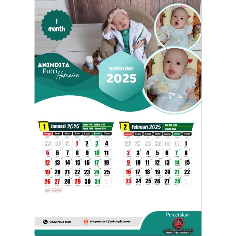 

KALENDER 2025 LENGKAP COSTUM 6 LEMBAR
