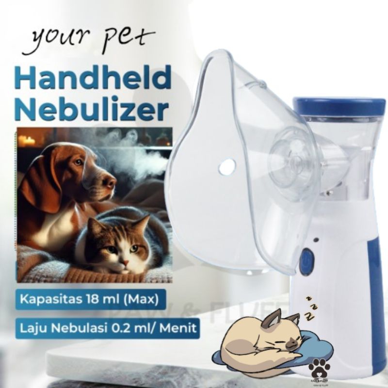 Pet Portable Nebulizer Alat Terapi Uap Pernafasan Anjing Kucing