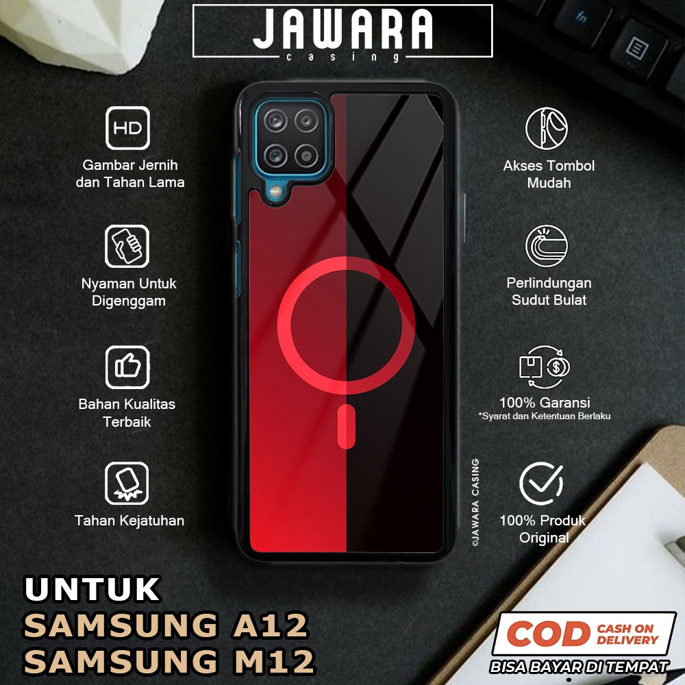 Case Samsung A12 M12 Casing Samsung A12 M12 [MAGS] Premium Case Glossy Case Hp Samsung Jawara Casing
