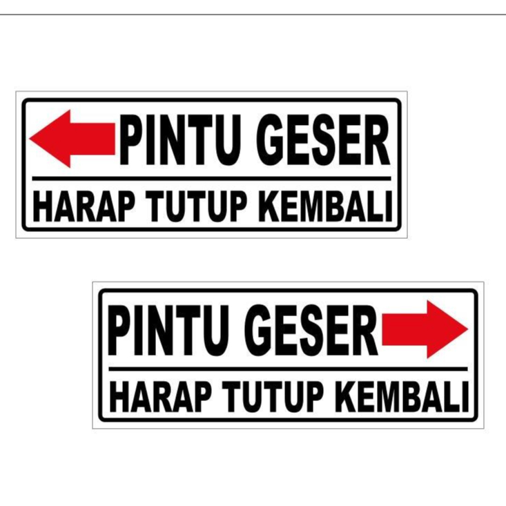 

STIKER VINYL PINTU GESER HARAP TUTUP KEMBALI 20 X 7,5 CM - SIAP KIRIM