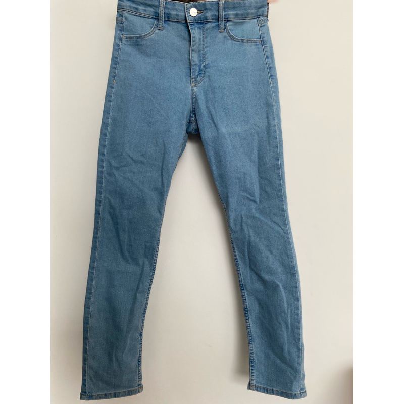 [PRELOVED] Jeans wanita hnm denim celana panjang jeans putih ako skinny jeans