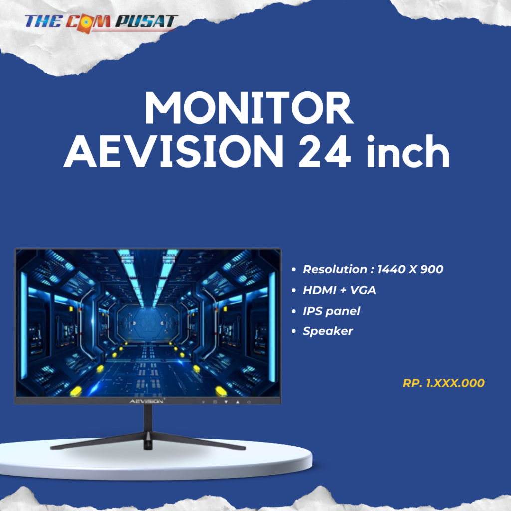 PC Monitor Gaming AEVision - 24 Inch VX7800i - Monitor Gamers HD Murah