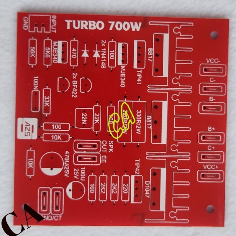 PCB DRIVER POWER AMPLIFIER SUPER POWER TURBO 700W TURBO 700 WATT