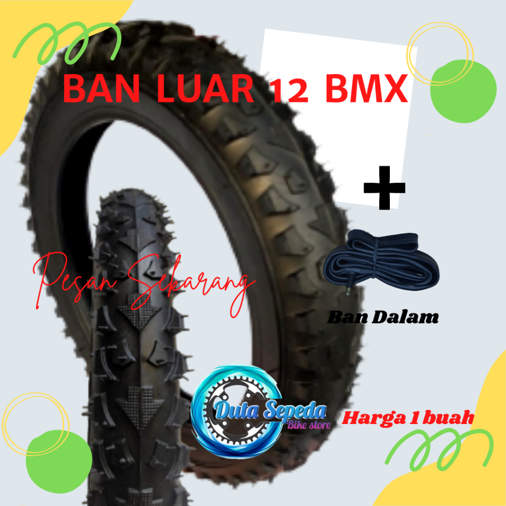 Ban luar sepeda anak Laki ukuran 12 inch 12 X 2.125 atau 2 12 X 12 14